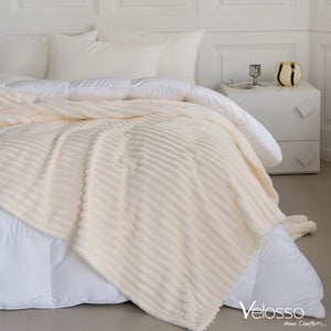 Velosso Super Soft Chunky Cord Blanket Throw