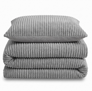 Velosso Plush Cord Teddy Duvet Cover & Pillowcase Set