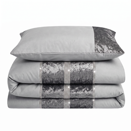 Intimates Topaz Crushed Velvet Duvet Cover & Pillowcase Set