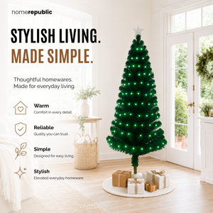 Home Republic Christmas Tree With Green Fibre Optic Lights