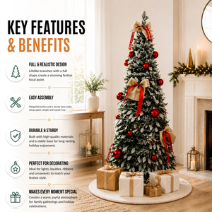 Home Republic Decorated Christmas Tree With Bows & Ribbons