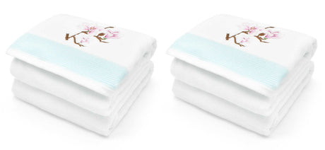 Velosso Japanese Cherry Blossom Embroidered Cotton Towel