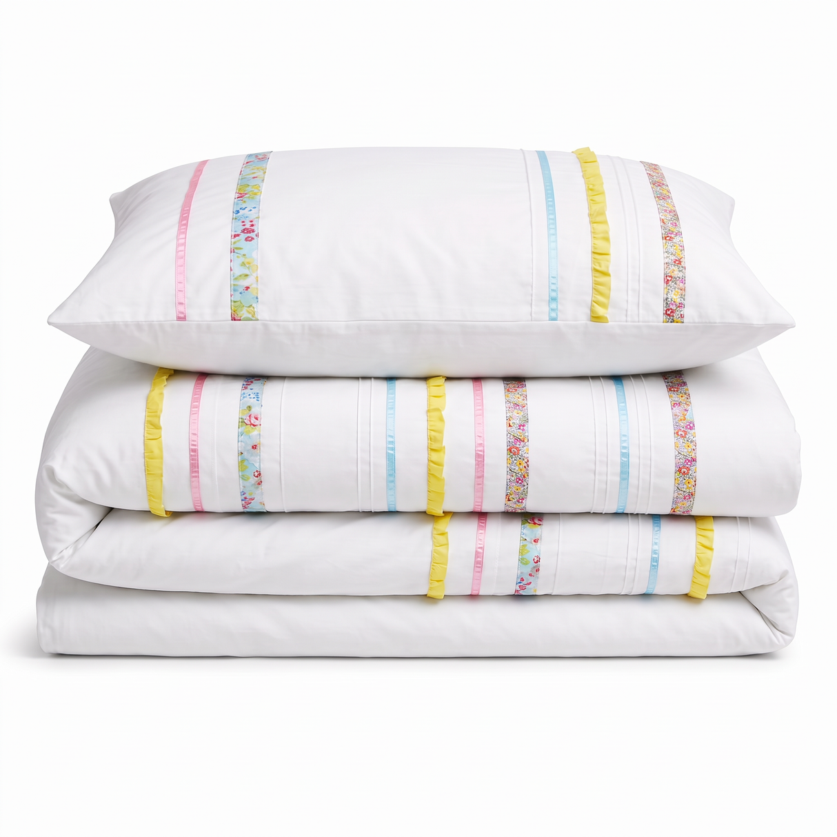 Intimates Floral Ruffles Duvet Cover & Pillowcase Set