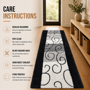 Home Republic Swirls Runner Long Pile