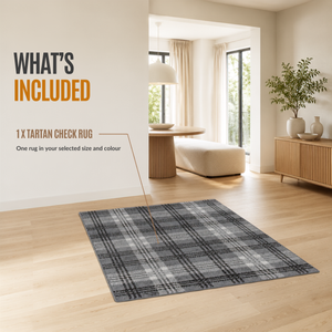 Home Republic Tartan Check Rug Low Pile