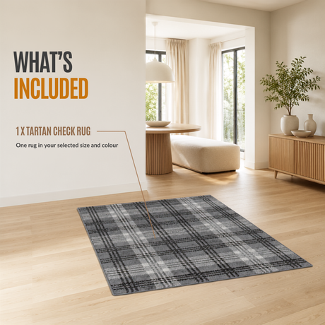 Home Republic Tartan Check Rug Low Pile