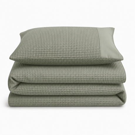 Velosso Waffle Weave Duvet Cover & Pillowcase Set