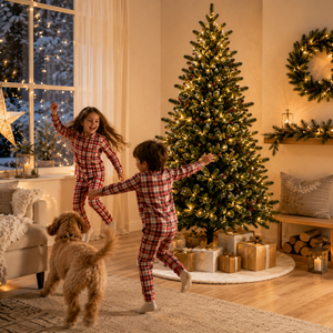 Home Republic Half Christmas Tree With Led Lights And Berries