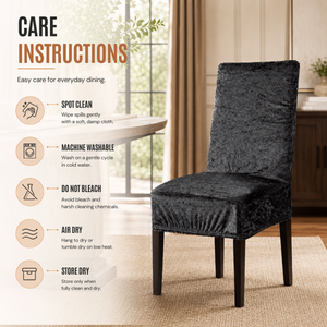 Home Republic Crushed Velvet Stretch Fitted Chair Covers