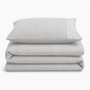 Velosso Waffle Weave Duvet Cover & Pillowcase Set