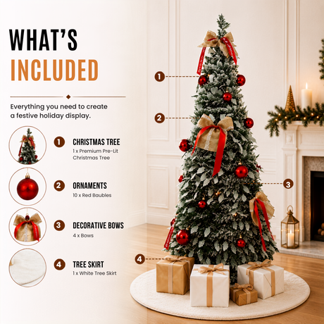 Home Republic Decorated Christmas Tree With Bows & Ribbons