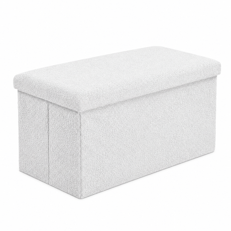 Home Republic Foldable Boucle Storage Ottoman