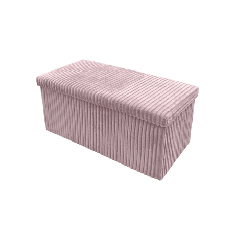 Home Republic Foldable Corduroy Storage Ottoman