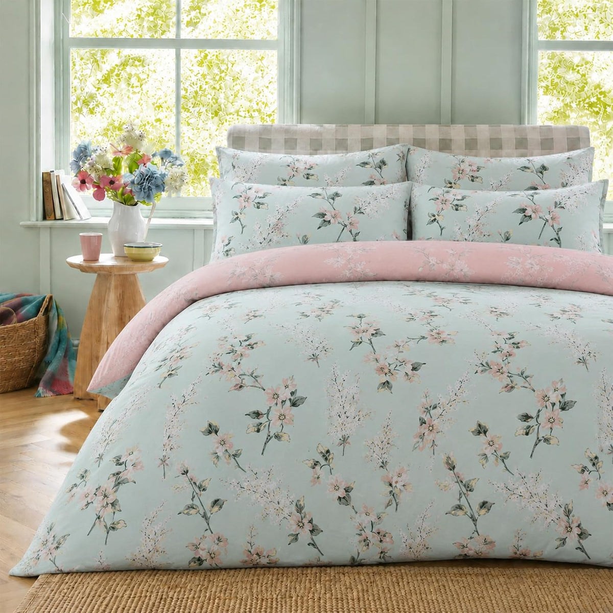 Florelle Sienna Floral Blossoms Duvet Cover And Pillowcase Set