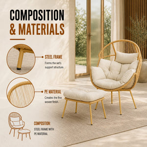 Home Republic Monaco Chair And Stool Set