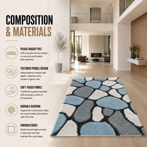 Home Republic Pebbles Shaggy Rug Long Pile