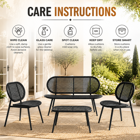 Home Republic Capri 4 Piece Garden Sofa And Tabe Set