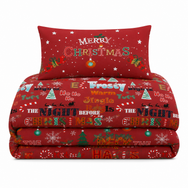 Velosso Festive Deck The Halls Duvet Cover And Pillowcase Set