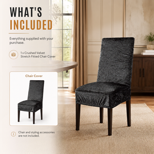 Home Republic Crushed Velvet Stretch Fitted Chair Covers