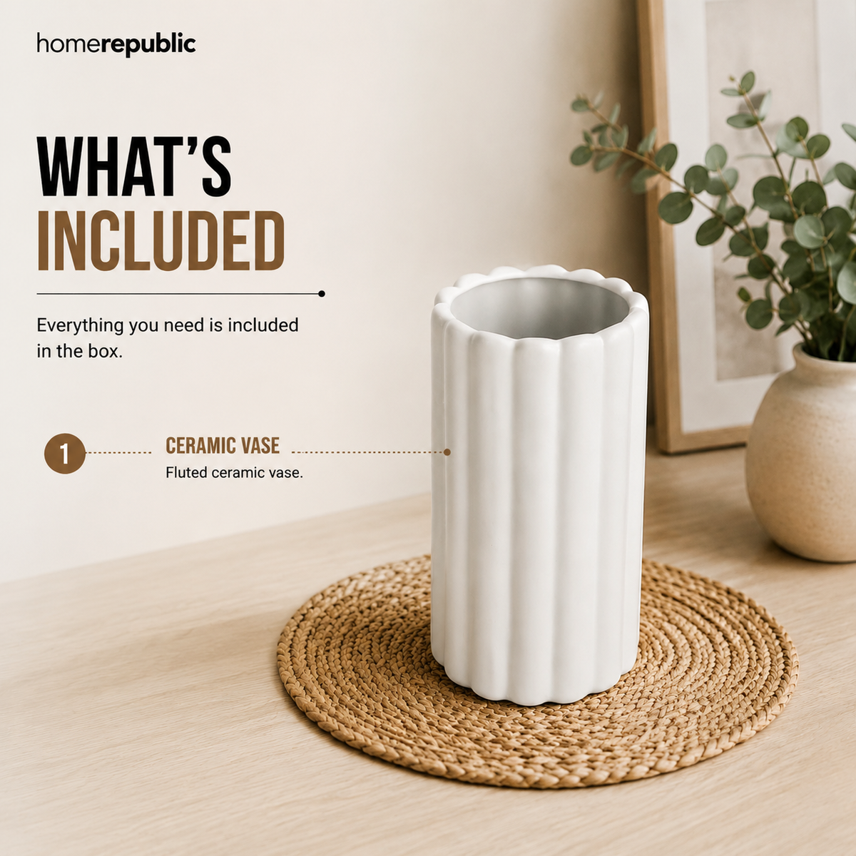 Home Republic Ceramic Tall Vase