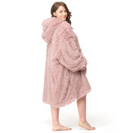 Velosso Shaggy Fur Sherpa Lined Oversized Hoodie Blanket