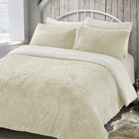 Velosso Alaska Faux Fur Duvet Cover & Pillowcase Set