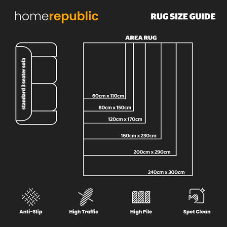 Home Republic Manhattan Blocks Rug Long Pile