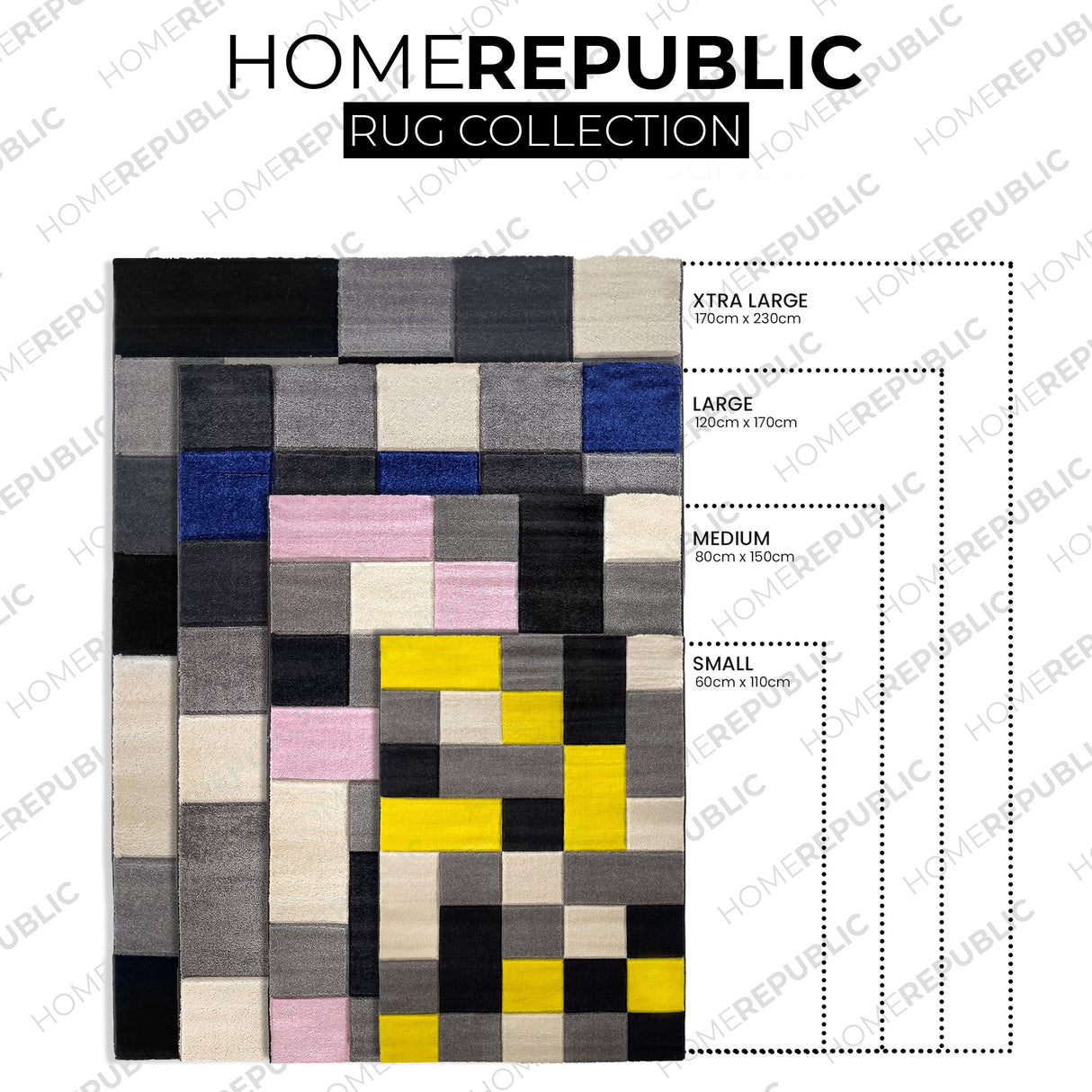 Home Republic Dexter Carved Rug Low Pile