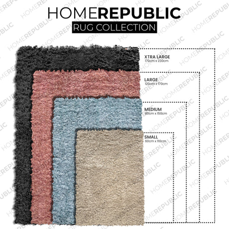 Home Republic Montana Fluffy Rug Long Pile