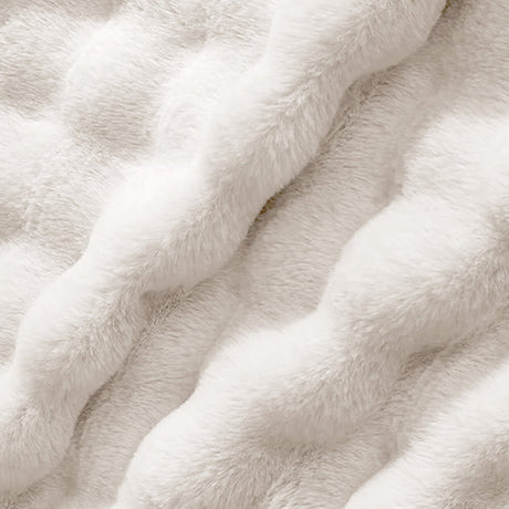 Sweet Dreams Bubble Faux Rabbit Fur Duvet Cover And Pillowcase Set