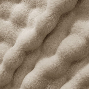 Sweet Dreams Bubble Faux Rabbit Fur Duvet Cover and Pillowcase Set