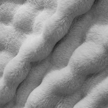 Sweet Dreams Bubble Faux Rabbit Fur Duvet Cover And Pillowcase Set