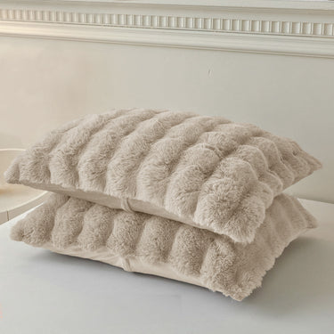 Bubble Faux Rabbit Pillowcase Pair