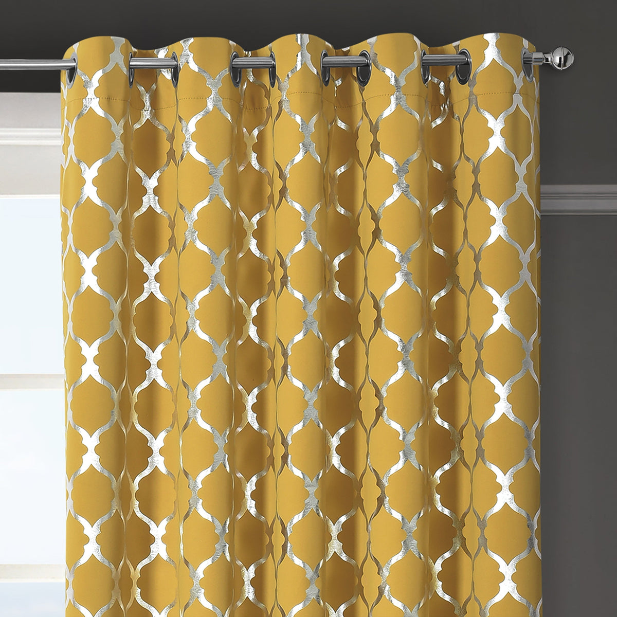 Velosso Arabesque Blackout Ring Top Curtains