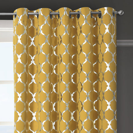 Velosso Arabesque Blackout Ring Top Curtains