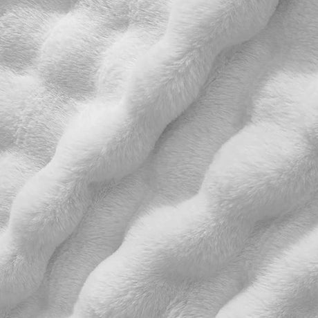 Sweet Dreams Bubble Faux Rabbit Fur Duvet Cover And Pillowcase Set