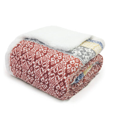 Aztec Ethnic Printed Sherpa Blanket