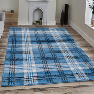 Home Republic Tartan Check Rug Low Pile