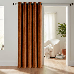 Velosso Luna Velvet Ring Top Door Curtain