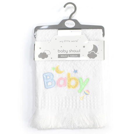My Little World Baby Embroidered Shawl