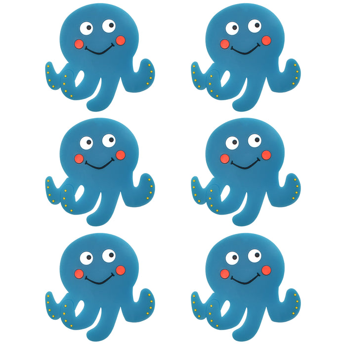 Splat Octopus Blue Bath Mat Grips Suction Anti-Slip