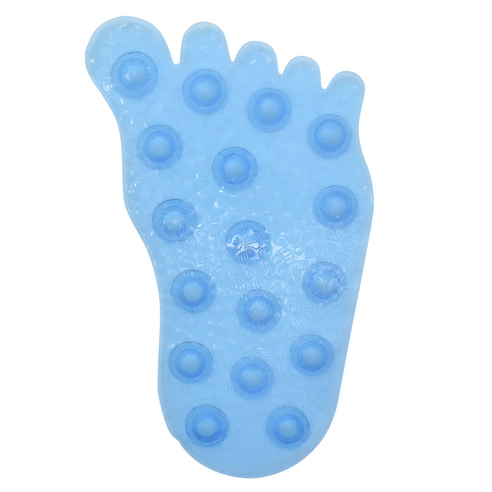 Splatter Feet Blue Bath Mat Grips Suction Anti-Slip