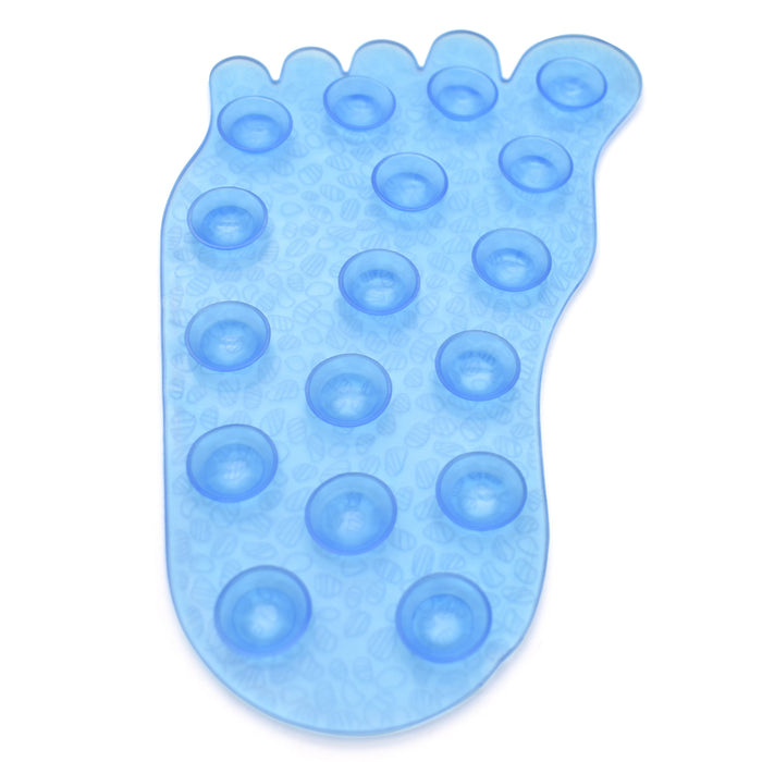 Splatter Feet Blue Bath Mat Grips Suction Anti-Slip