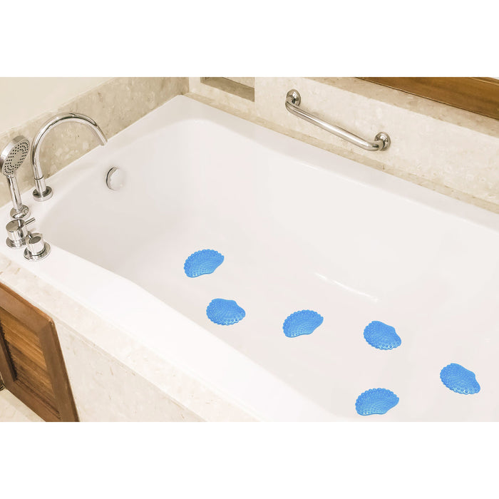 Splat Shell Blue Bath Mat Grips Suction Anti-Slip