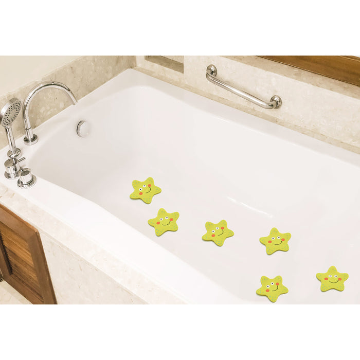 Splat Star Yellow  Bath Mat Grips Suction Anti-Slip