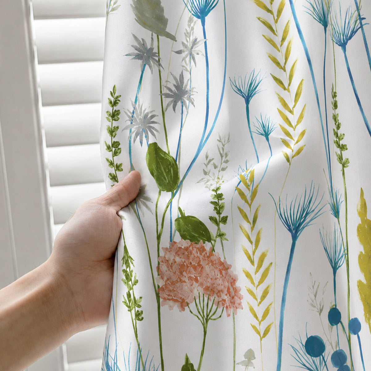 Florelle Bloomfield Floral Ring Top Curtains