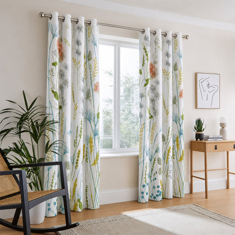 Florelle Bloomfield Floral Ring Top Curtains