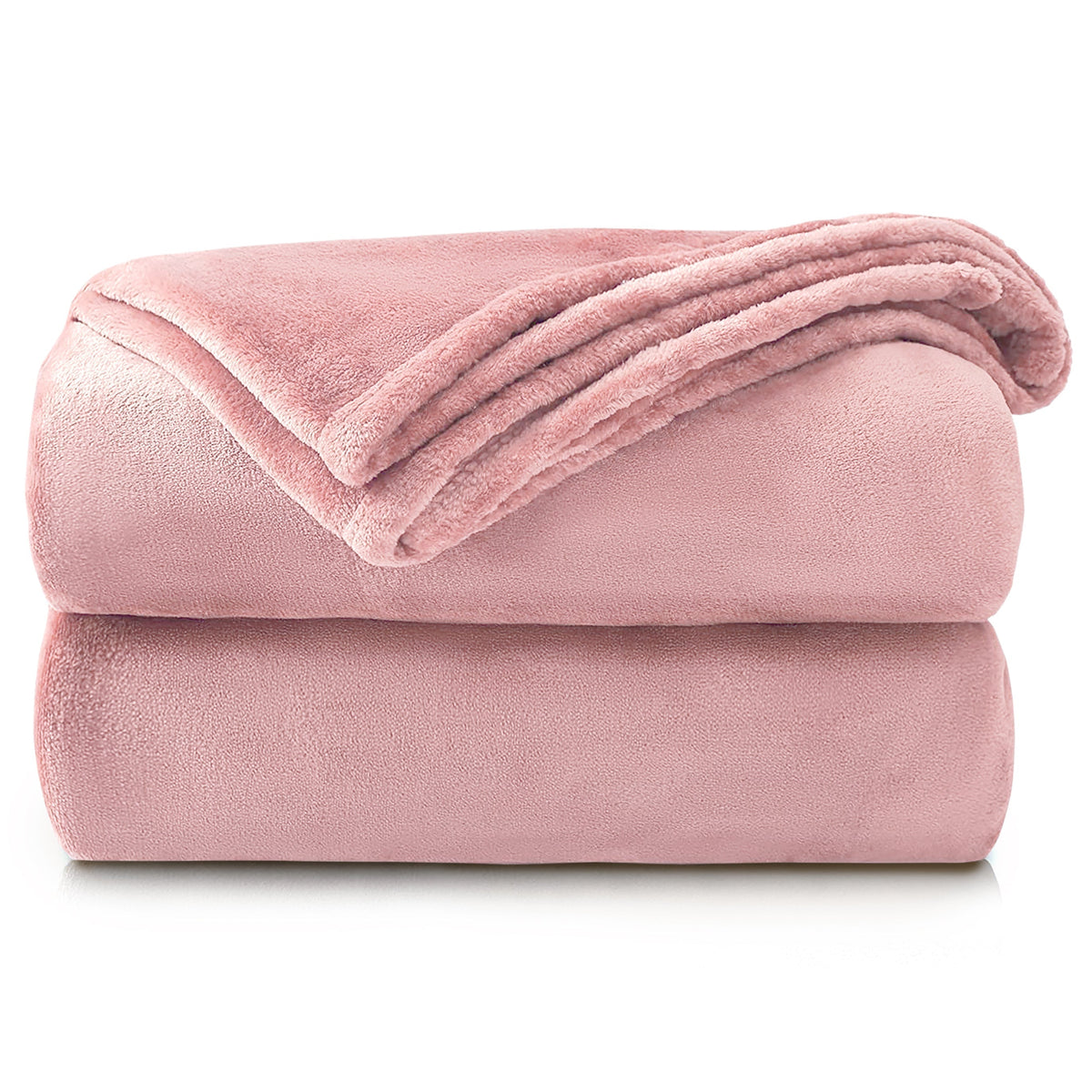 Velosso Plain Flannel Faux Mink Blanket