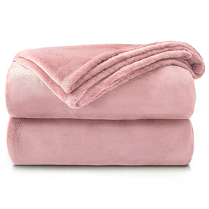 Velosso Plain Flannel Faux Mink Blanket