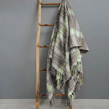 Bourbon Check Tassel 100% Cotton Throw